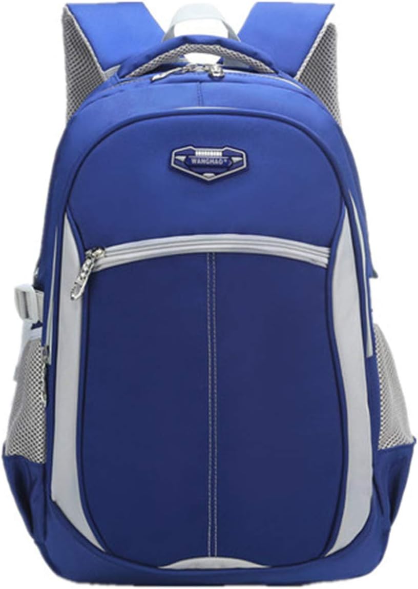 Flower Printed Primary Junior High University School Bag Bookbag Backpack (Dark blue with gray Large)