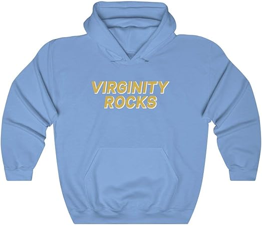 virginity rocks blue hoodie