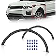 KARPAL Pair Left and Right Side Front Fender Wheel Arch Molding Fit for 2012-2017 Range Rover Evoque W/O Hole LR044280+LR044278,LR036053+LR036052
