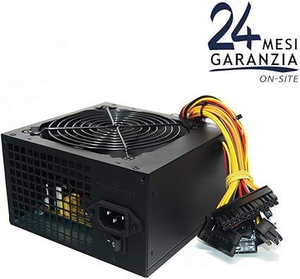 Tecnoware Fuente de alimentación para Office PC ATX Free Silent 650 W, ventilador 12 cm, 3
