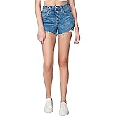 High Rise Short with Exposed Button Fly