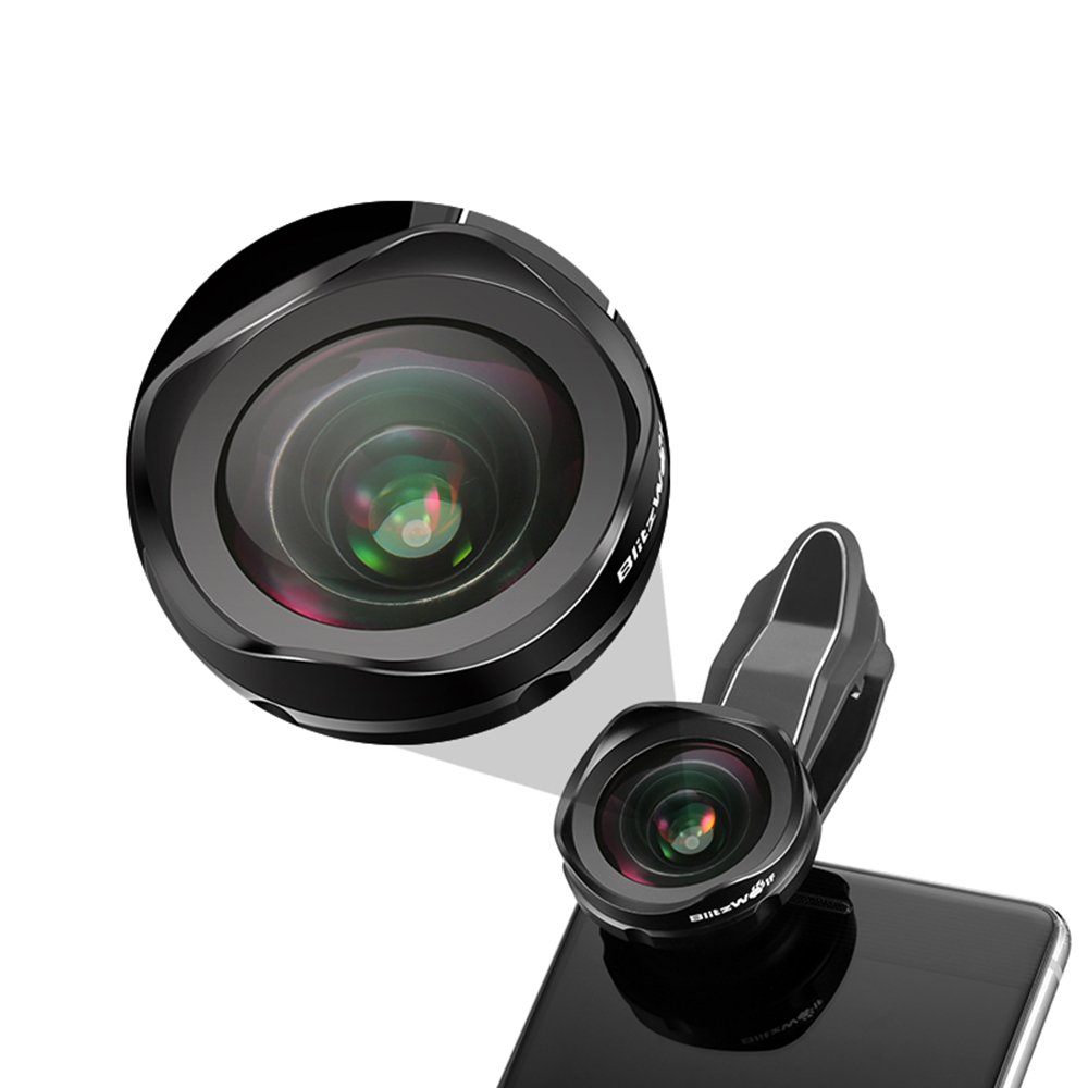 Lentes para Móviles,Blitzwolf Lente Gran Angular de 120-Grados Lente de Cámara Profesional 4k HD para iPhone SE/7/7 Plus/6S Plus/6S/6/5S/5C/5, Samsung Galaxy S5/S6/S6 Edge, Note4/5, LG, HTC, Moto, Nexus, Sony Xperia