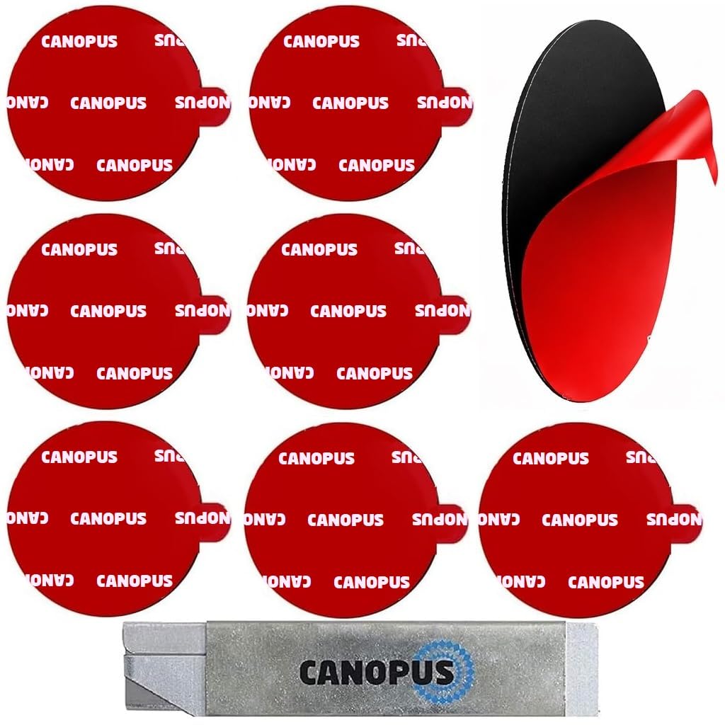 CANOPUS Double Sided Sticky Pads Heavy Duty, Waterproof, 8-Pcs, 38mm Dia, for Car Mount Phone Dash Cam Holder