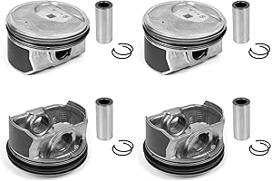WANGSHENG Engine Piston & Ring Set Compatible with 2011-2019 Kia Optima/Sorento, Hyundai Sonata 2.4L G4KJ, Replace 23410-2G500, 23040-2G500