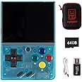 Miyoo Mini V4 Handheld Video Game Console, 2.8 inch IPS Screen Retro Video with 64GB Card & 6000+ Games, Built in Open Source System Portable Retro Game Console (Blue, 64G)