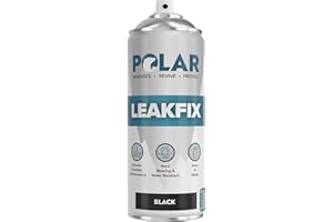 POLAR SPECIALIST COATINGS Polar Black Leak Fix Spray - 13.5fl. oz - Waterproof Roof Sealant - Instantly Seals Leaks and Cracks, for Lasting Protection on Roofs, Drainpipes & Gutter Repairs- for Interior and Exterior Use