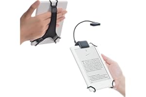 TFY Clip-on LED Reading Light with 2 Levels of Lumen Intensity for Kindle, Other e-Readers, Tablets, Books Plus Bonus Hand St
