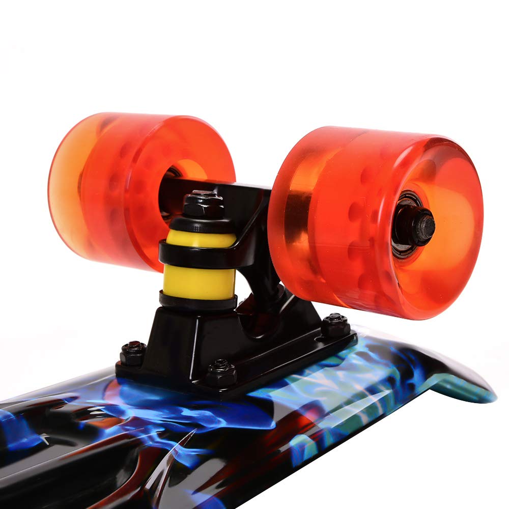 ChromeWheels Skateboards 22 inch Complete Skateboard Deck Mini Cruiser for Kids Boys Girls Youths Beginners