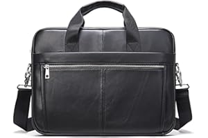 Hebetag Small Leather Shoulder Bag Crossbody Pack for Men Outdoor Travel Business