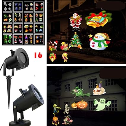 Luces del proyector de Halloween 16 patrones Diseño de ...