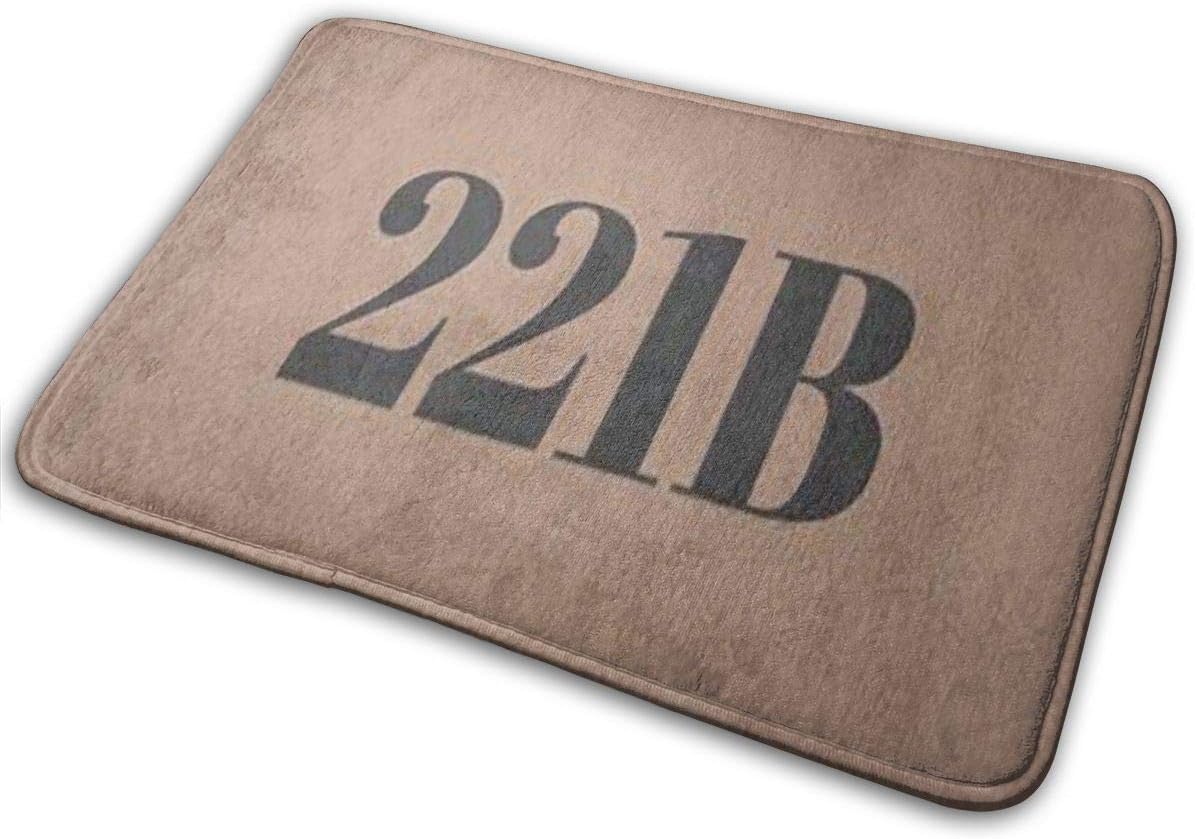 DGbanma Door Mat Outside,Indoor Doormat Front Door Mat Non Slip Door Mats 24x16 Inch Sherlock Holmes 221b Flat Number