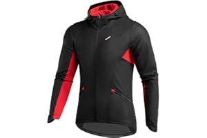 ROCKBROS Winter Cycling Jacket for Men Windproof Thermal Breathable Running Windbreaker Cycling Clothing Black