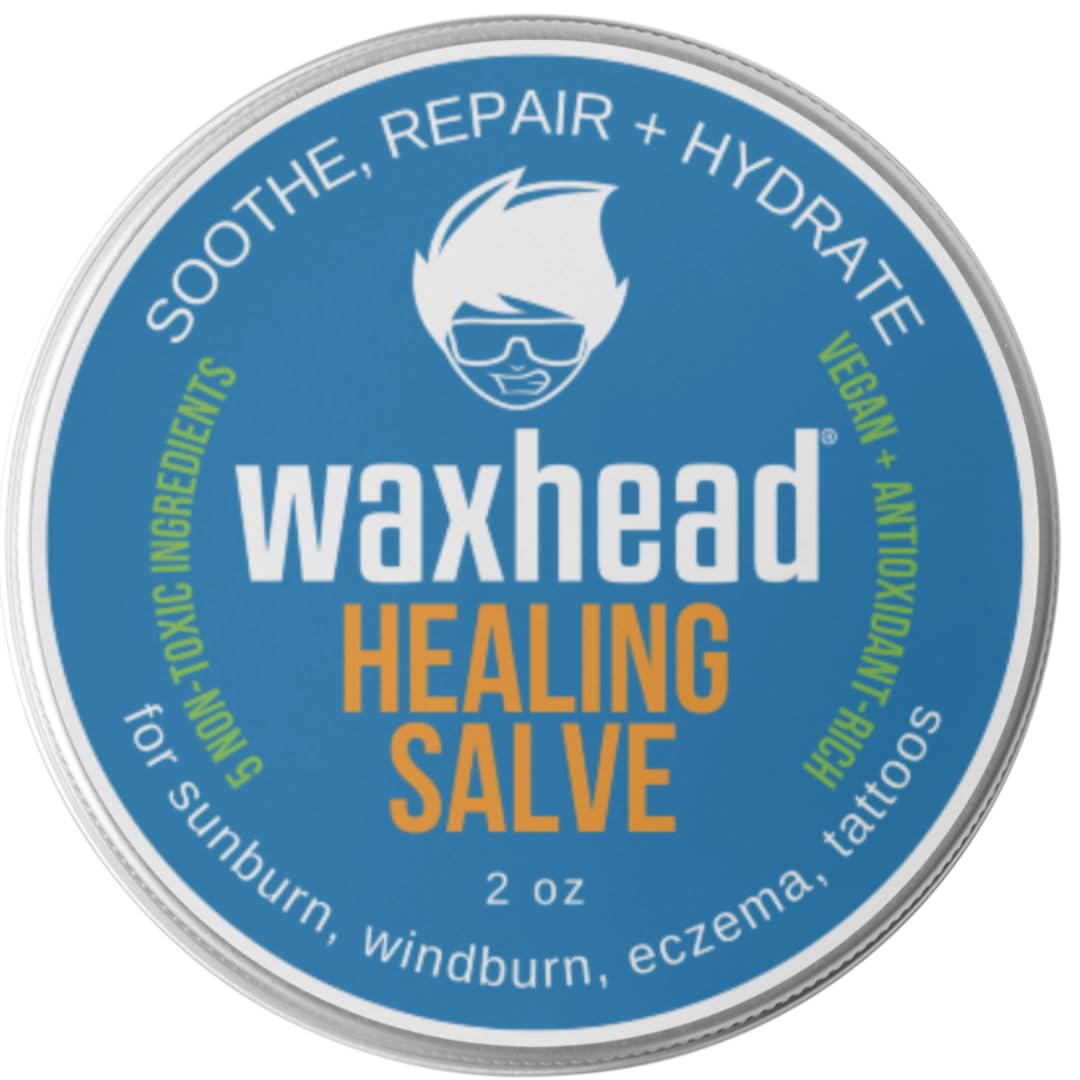 Waxhead Healing Salve – Sun Burn Healing Cream, Aftersun Body Butter to Deep‑Hydrate, Calm, and Revive Skin After Sun & Wind, for Tattoos, Eczema & Everyday Use (2oz)