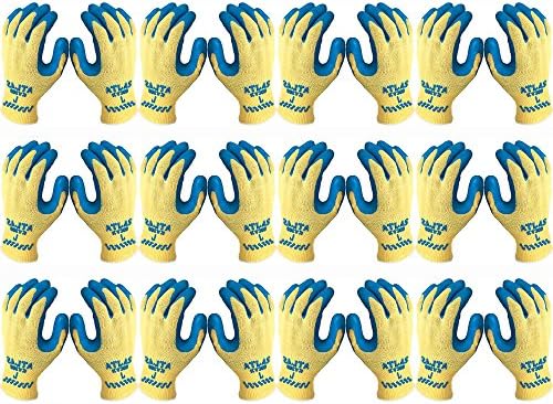 Atlas KV300 Natural Rubber Palm Work Glove, Medium, 12-Pair
