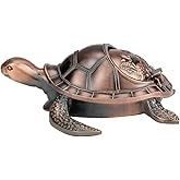 K COOL Metal Ashtray with Lid, Copper Turtle | Smokeless, Windproof, For Cigarettes, Indoor Outdoor Use, Fancy Gift for Women Men