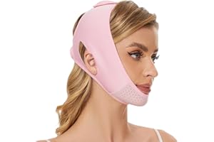 Edcbmb Double Chin Reducer V line Mask Face Tape Shaper Chin Strap for Women Jaw Exerciser