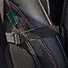 Skybox Dog Booster Seat for Cars with Seat Belt Tether, Black/Orange