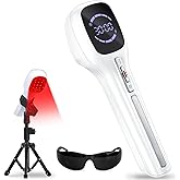 Zelvory Cold Laser Therapy Device for Humans & Dogs, 4x808nm + 14x650nm Red Light Therapy for Body Pain Relief, Handheld lllt Near Infrared Light Wand with Stand for Joint, Back, Knee, Muscle Use