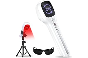 Zelvory Cold Laser Therapy Device for Humans & Dogs, 4x808nm + 14x650nm Red Light Therapy for Body Pain Relief, Handheld lllt
