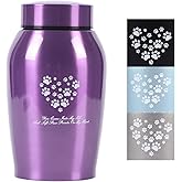 Stainlee Steel Pet Urns,Paws Engraved Dog Urn for Ashes,Cat Creamtion Urn for Ashes,Pet Urn for Large Dog
