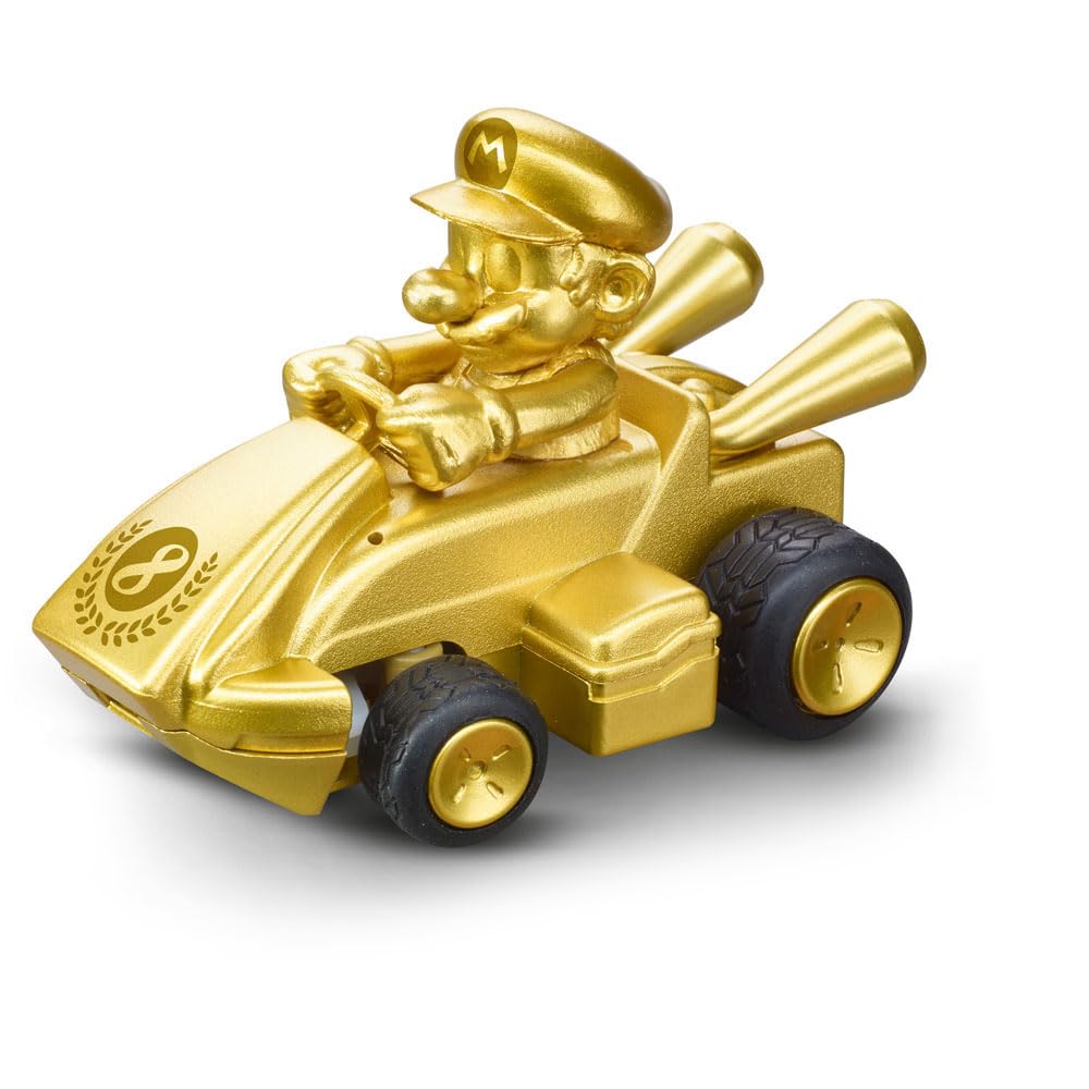 Carrera RC Mario Kart Mini RC Mario Gold, For Children and Adults, Boys & Girls, Unique Original Licence, Instant Driving Fun with Ready to Run, Authentic Mario Kart Experience