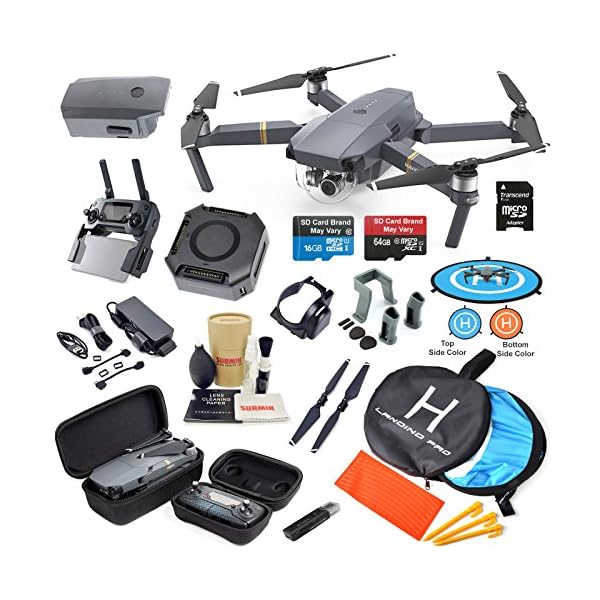 Dji Mavic Pro Drone Quadcopter Flymore Combo With 3 Batteries