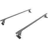 Go Rhino Cross Bars - Bed Rail Kit for Full/Mid Sized Trucks w/Tonneau Cover T-Tracks | Mild Steel, Textured Black | 5935015T | Fits Full &amp; Mid Sized Trucks w/Tonneau Cover T-Tracks
