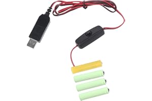 USB Power Converter Battery Cable Cord Repalce for 4X 1.5V for 6V LED Light Electronic Remote Toy USB Power Converter Wire DC