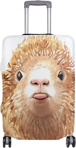 Amazon かわいい動物 面白い羊 スーツケースカバー 弾性素材 おしゃれ トラベルダストカバー 傷防止 防塵カバー 洗える 18 32インチの荷物にフィット Joeason スーツケースカバー