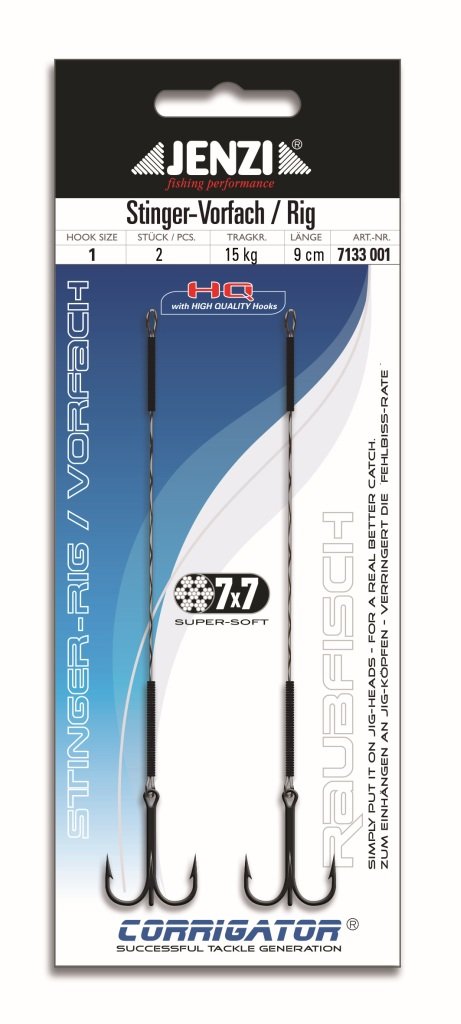 Stinger Leader Rig 7x7 Hook Size 8.9 kg 4.5 cm Pack of 2