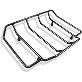 Eumti Motorcycles Air Wing Black Luggage Rack Carrier Trunk Top Rack Rail Mount Compatible with Harley Touring CVO Street Glide Electra Glide Road Glide Road King Ultra Limited 1984-2025