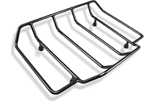 Eumti Motorcycles Air Wing Black Luggage Rack Carrier Trunk Top Rack Rail Mount Compatible with Harley Touring CVO Street Glide Electra Glide Road Glide Road King Ultra Limited 1984-2025