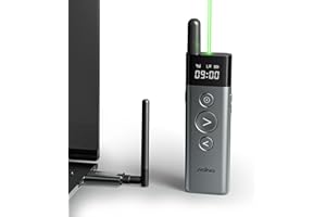 ASING 980ft Ultra-Long Distance Wireless and USB Laser Presentations Remote Control,Slide Advancer with Laser Pointer, PowerPoint Remote, Presenter Clicker for Mac, Ipad,Glass Board, Laptop & Keynote