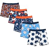 Bioworld Sports Patterns AOP Boy's 5-Pack Boxer Briefs-14/16