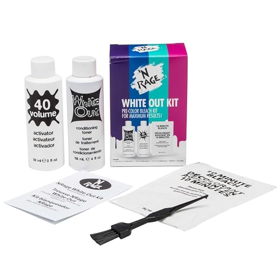 Amazon Com N Rage Bleach Toner Kit White Out Kit Pre Color