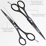 PromaxFit Hairdressing Scissors 6.5” Black Stainless Steel Barber Shears view 4