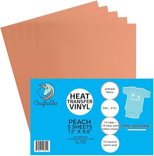 Download ATNTY Easy to Weed Heat Transfer Vinyl HTV for T-Shirts 12 Inches by 12 Inches Sheets 10 Colors ...