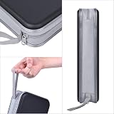 alavisxf xx CD Case 96 Capacity Black Portable Zipper DVD Holder Car Travel view 2
