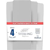 Wire Shelf Liner - 12" x 48" Flat Packed - Set of 4 - Clear - Wire Shelf Liners for Closets, Pantry and More - Plastic Closet Liner for Shelves - Easy to Trim - Wire Rack Cover - Closet Shelf Liner