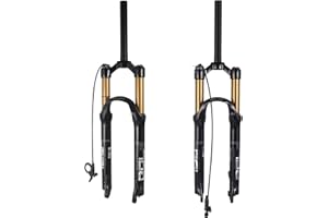 BOLANY 26/27.5/29 inch MTB Bicycle Magnesium Alloy Suspension Fork, Tapered Steerer and Straight Steerer Front Fork (Manual Lockout - Remote Lockout)