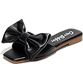 Cape Robbin Juju Sandals Slides for Women, Womens Mules Slip On Shoes with Bow - Sandals Slides for Women, Womens Mules Slip On Shoes with Bow
