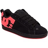 DC womens Court Graffik Low Top Casual Skate Shoe, Black/Hot Pink, 10.5 US
