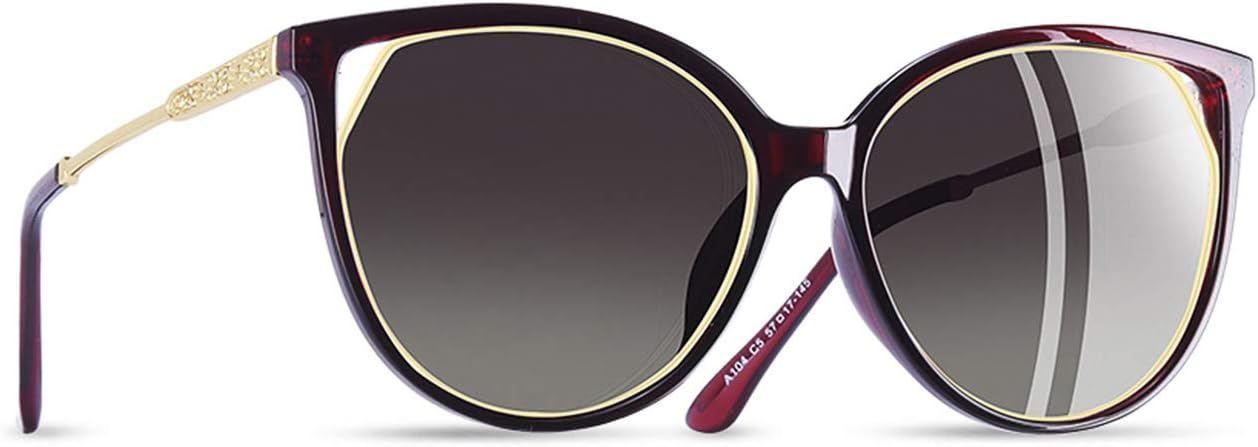 Diamante Cat Eye Sunglasses Women Retro - AOFLY Womens Polarised Sunglasses UV Protection Gradient Lens