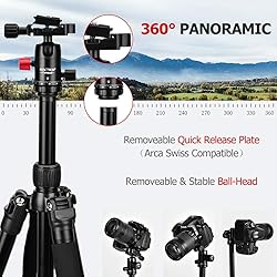 MACTREM Professional Camera Tripod with Phone