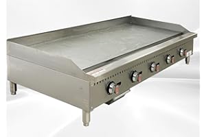COOLER DEPOT Commercial Griddle Thermostatic 60" Countertop Natural Gas -150,000 BTU ETL CD-TG-60