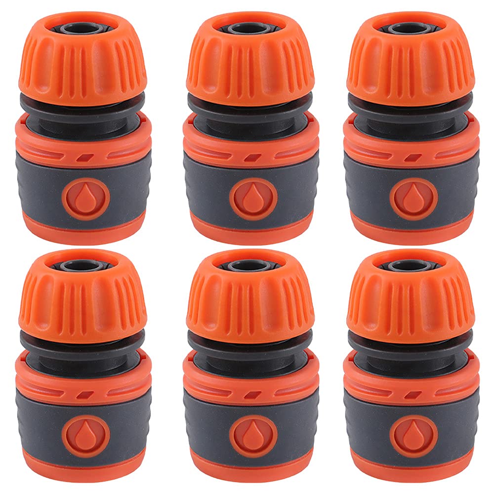 CENPEK 6Pcs 1/2 Inch Garden Hose Quick Connector Water Hose Connector Hose Connector Plastic Water Hose Adapter Fitting