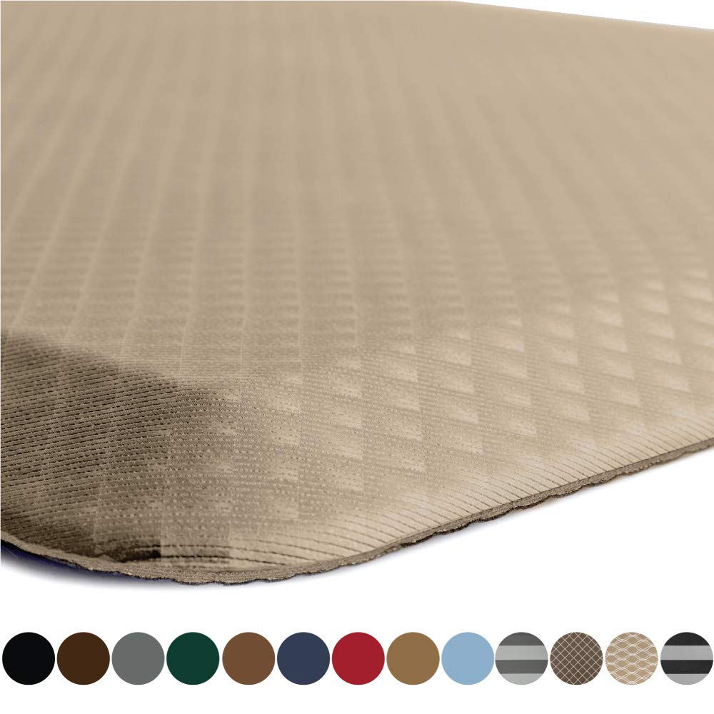 Kangaroo Original Standing Mat Kitchen Rug, Anti Fatigue Comfort Flooring, Phthalate Free, Commercial Grade Pads, Waterproof, Ergonomic Floor Pad for Office Stand Up Desk, 70x24, Beige
