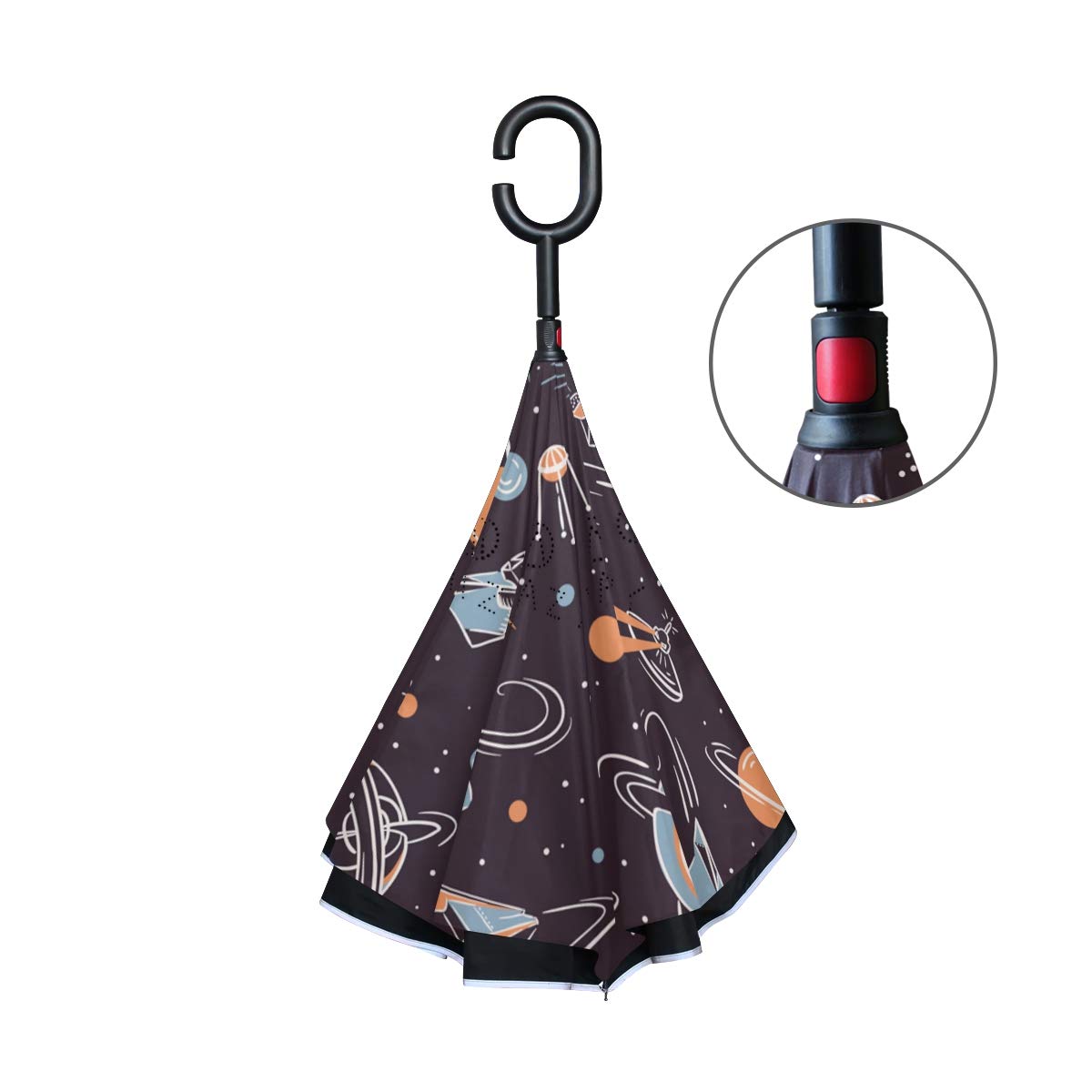 逆折りたたみ傘ロケット 防風 屋外 C型ハンドル付き 雨 車 B07gdkhfmg 二層反転傘 ゴルフ傘 クーポン対象外