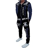 Riskrole Men’s Hoodie Tracksuit Set 2 Pieces Casual Athletic Warm Sweatsuits Zip up Outfits
