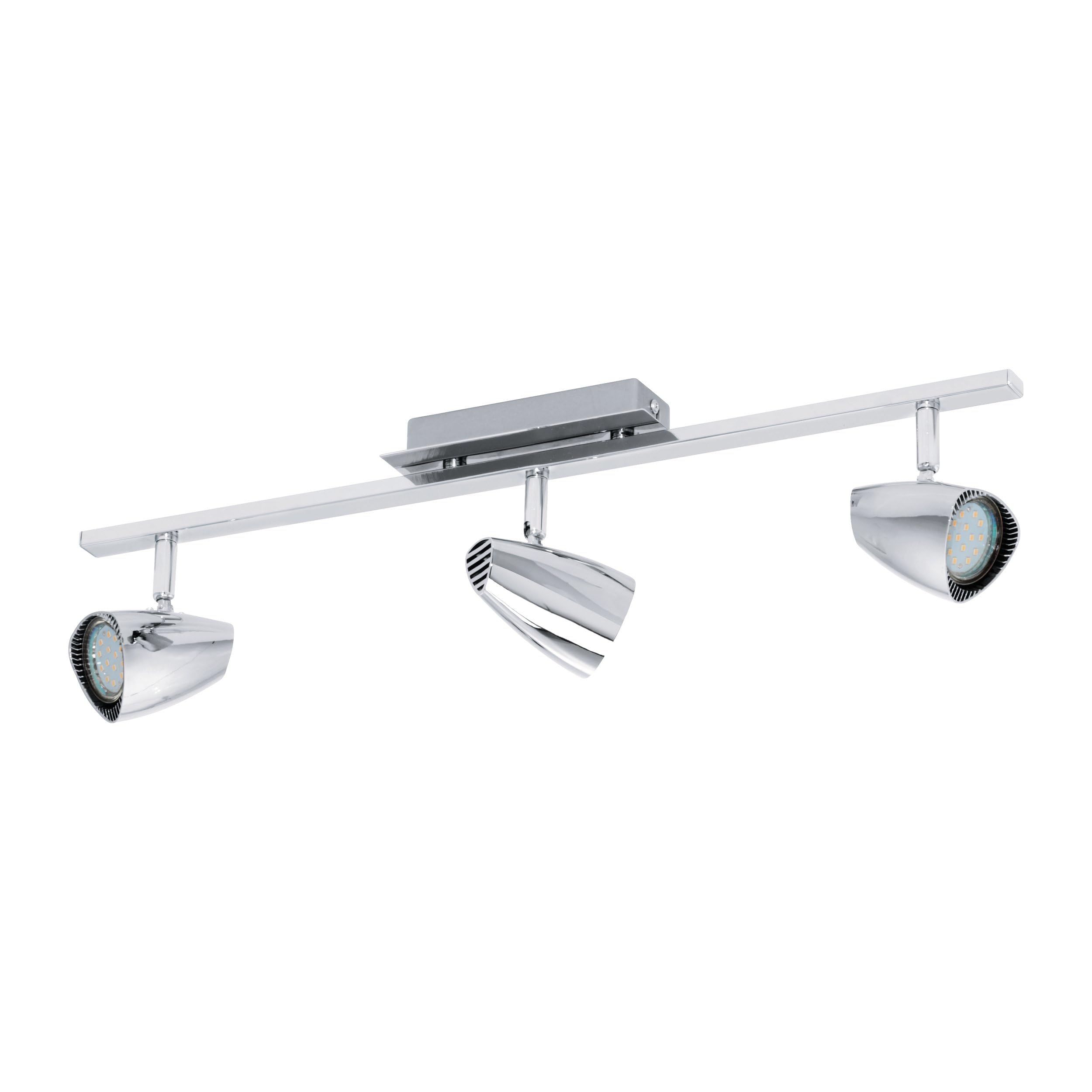 Eglo LED Ceiling Light Corbera, 3-Flame Ceiling lamp, Ceiling Spotlight Made of Metal and Plastic, Living Room lamp in Chrome, spot with GU10 Bulb, Warm White โ image 1